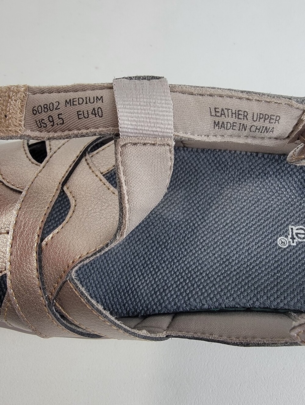 Orthofeet Juno Mary Jane Pewter Comfort Shoes Sandals Women's Sz 9.5M Adjustable - Picture 6 of 15